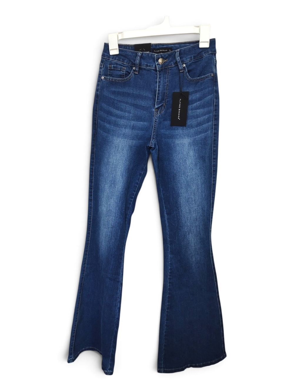 NWT High-Rise Flying Banana Dark Blue  Flare Jeans, 2